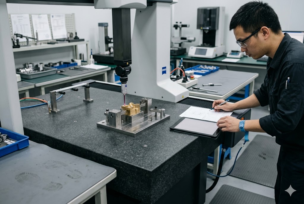 CMM inspection of precision EDM part (ID#5)